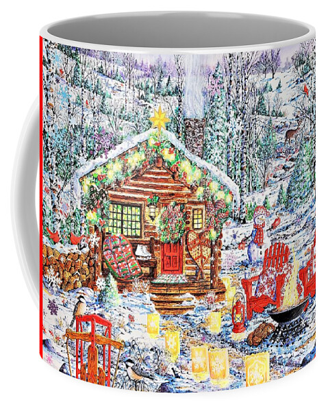 Winter Coffee Mug featuring the painting Christmas Season of Joy by Diane Phalen