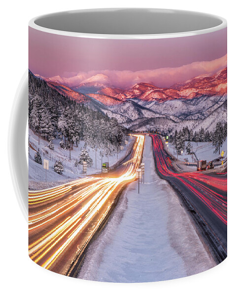 Denver Coffee Mug featuring the photograph Winter Morning Commute by Chuck Rasco Photography