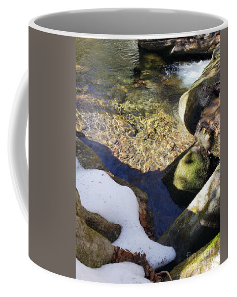 Winter Coffee Mug featuring the photograph Winter water reflections by Anita Adams