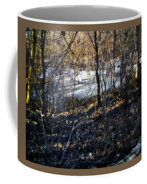 Landscape Photography Coffee Mug featuring the photograph Winter Wetlands by the Trail by Frank J Casella