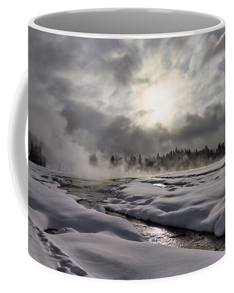 Yellowstone National Park Coffee Mug featuring the photograph Winter Wonderland in Yellowstone by Cheryl Strahl