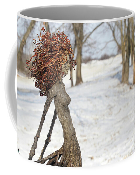 Adam Long Sculpture Coffee Mug featuring the sculpture Winter's Desire by Adam Long