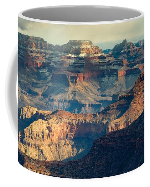 Snow Grand Canyon Winter Arizona Landscape Fstop101 Coffee Mug featuring the photograph Wintery Grand Canyon by Geno Lee