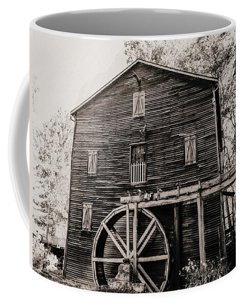 Wolf Creek Grist Mill Vintage Coffee Mug featuring the photograph Wolf Creek Grist Mill Vintage by Dan Sproul
