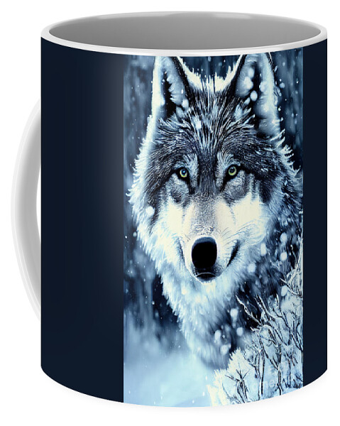 Wolf Coffee Mug featuring the photograph Wolf in the Winter by Carlos Diaz