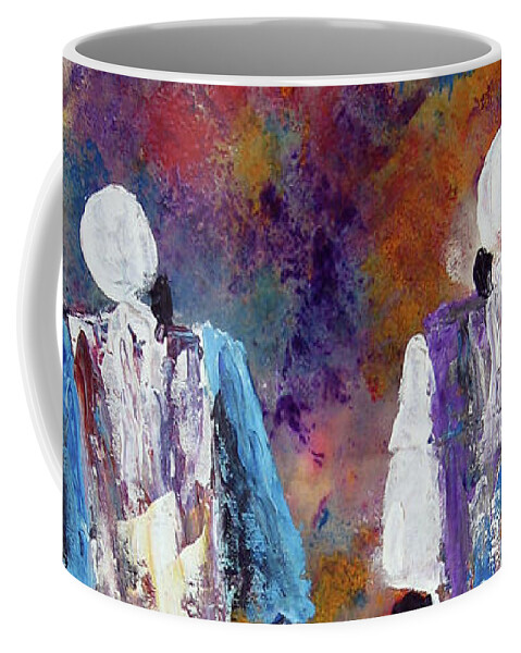  Coffee Mug featuring the painting Woman Of Peace by Peter Sibeko