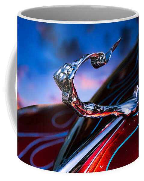 Hood Ornament Coffee Mug featuring the photograph Woman on Fire by Carrie Hannigan