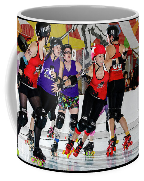 Roller Derby Coffee Mug featuring the photograph Women Who Fly #12 by Christopher W Weeks