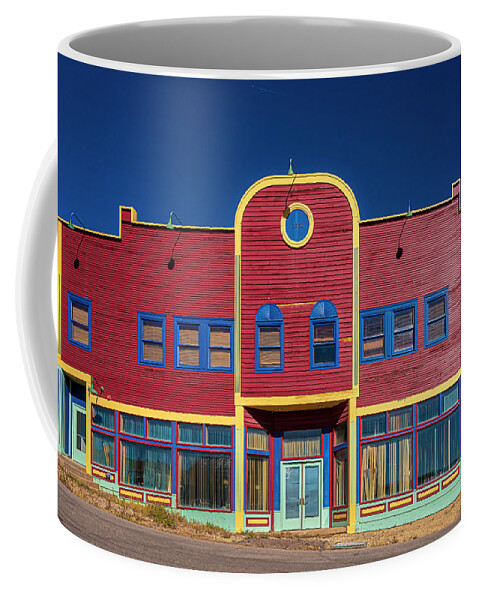 © 2022 Lou Novick All Rights Reversed Coffee Mug featuring the photograph Wommack's Event Center by Lou Novick