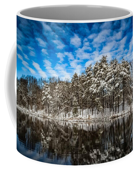 Snow Coffee Mug featuring the photograph Wonder Lake by Addison Likins