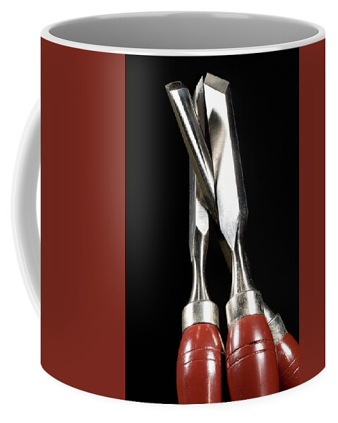Chisel Coffee Mug featuring the photograph Wood Chisels by Steven Nelson