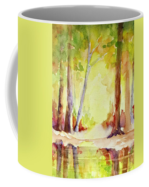 Forest Coffee Mug featuring the painting Wood Element by Caroline Patrick