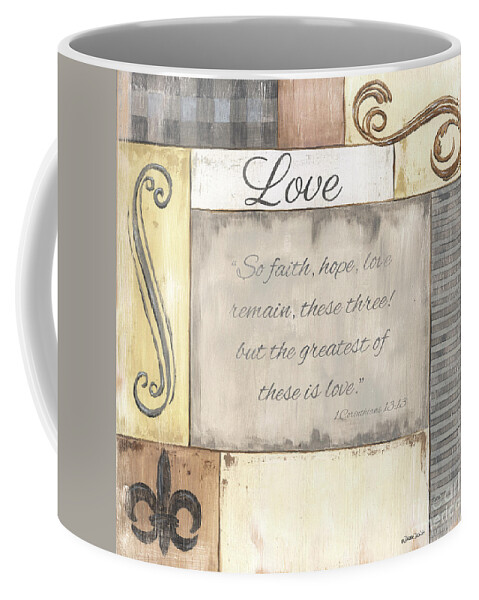 Love Coffee Mug featuring the painting Words to Live By 2 Love by Debbie DeWitt