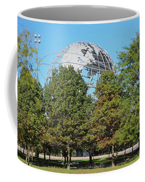 Unisphere Coffee Mug featuring the photograph Worlds Fair 1964 Queens NY 2020 by Chuck Kuhn