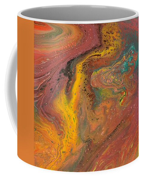 Galaxy Coffee Mug featuring the painting Worm hole by Nicole DiCicco