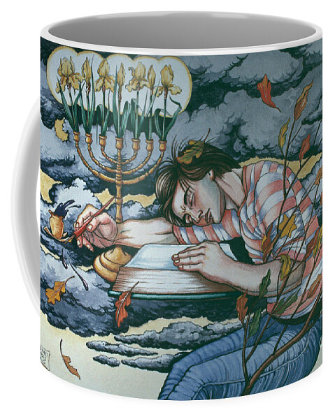 Write What You See In A Book And Send It To The Seven Churches... . The Apocalypse 1:11 Coffee Mug featuring the painting Write what you see in a book and send it to the seven churches...  The Apocalypse 1-11 by William Hart McNichols