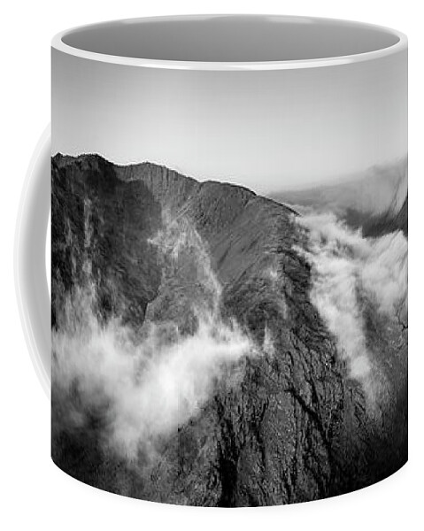 Panorama Coffee Mug featuring the photograph Wrynose Pass Cloud INversion Lake District by Sonny Ryse