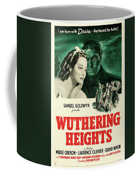 Wuthering Coffee Mug featuring the mixed media ''Wuthering Heights'' poster 1939 by Stars on Art