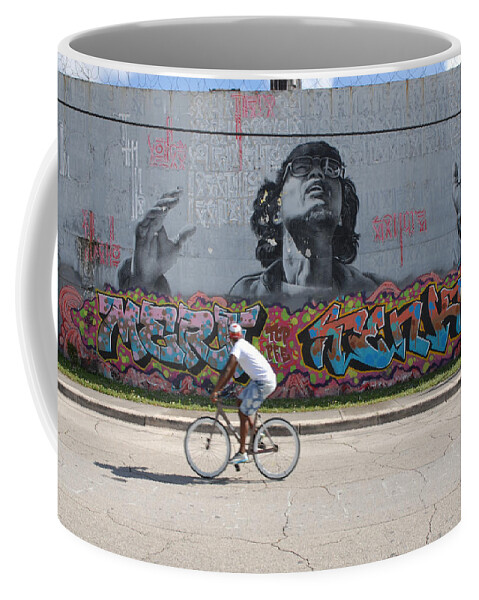 Graffiti Coffee Mug featuring the photograph In These Arms - Wynwood Art District, Miami, Florida by Earth And Spirit