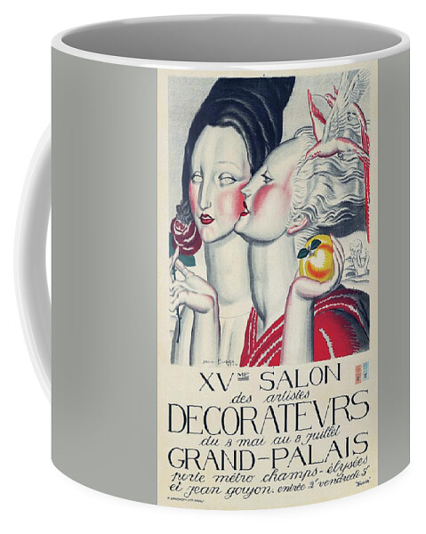 Dupas Coffee Mug featuring the painting XVme Salon des Artistes Decorateurs 1924 Art Deco Poster by Vincent Monozlay