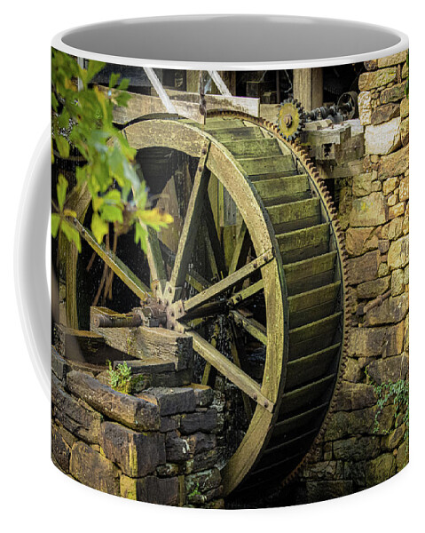 Historic Coffee Mug featuring the photograph Yates Mill Wheel by Rick Nelson