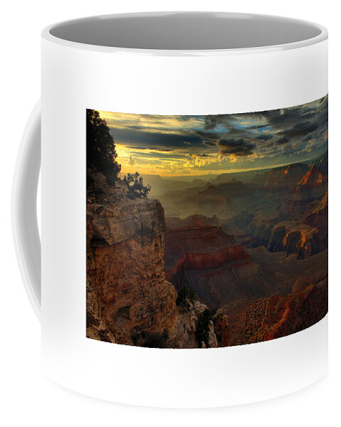Grand Canyon Coffee Mug featuring the photograph Yavapai Point Sunset, Grand Canyon by Stephen Vecchiotti
