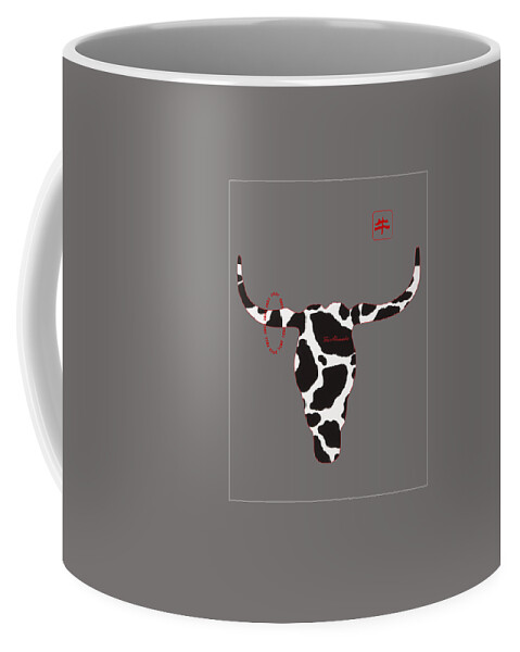 Year Of Ox Coffee Mug featuring the digital art Year Of Ox No. 5 by Fei A