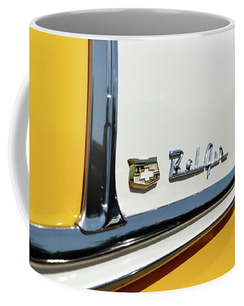 Chevy Bel Air Coffee Mug featuring the photograph Yellow Bel by Lens Art Photography By Larry Trager