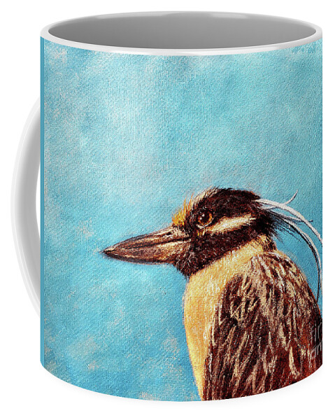 Bird Coffee Mug featuring the painting Yellow Crowned Night Heron by Zan Savage