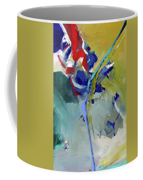 Yellow Energy Coffee Mug featuring the painting Yellow Energy by John Gholson