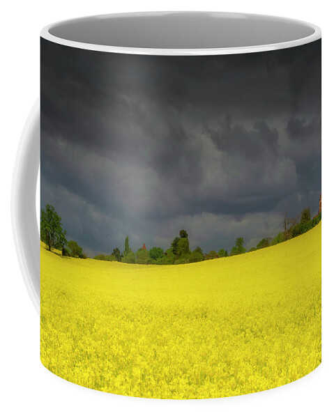 Landscape Coffee Mug featuring the photograph Yellow ocean 3 by Remigiusz MARCZAK
