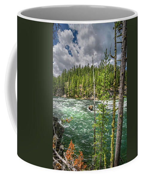 River Coffee Mug featuring the photograph Yellowstone River by Gary Felton