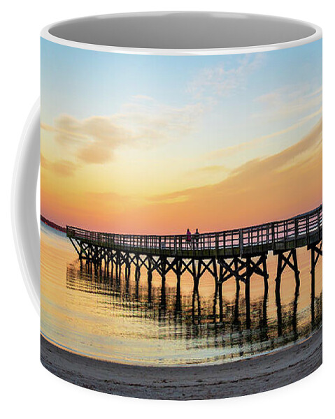 Yorktown Coffee Mug featuring the photograph Yorktown Sunset at the Pier by Rachel Morrison