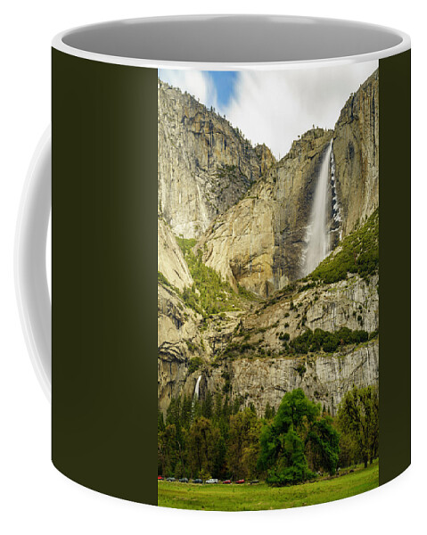 Yosemite Falls Coffee Mug featuring the photograph Yosemite Falls in Spring by Lindsay Thomson