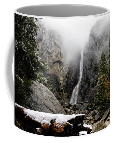 Ca Coffee Mug featuring the photograph Yosemite Falls in Winter I by Cheryl Strahl