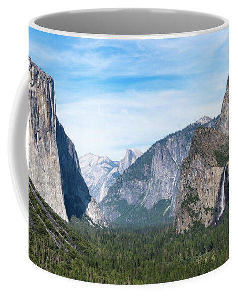 Bridalveil Falls Coffee Mug featuring the photograph Yosemite Panorama by Kevin Suttlehan