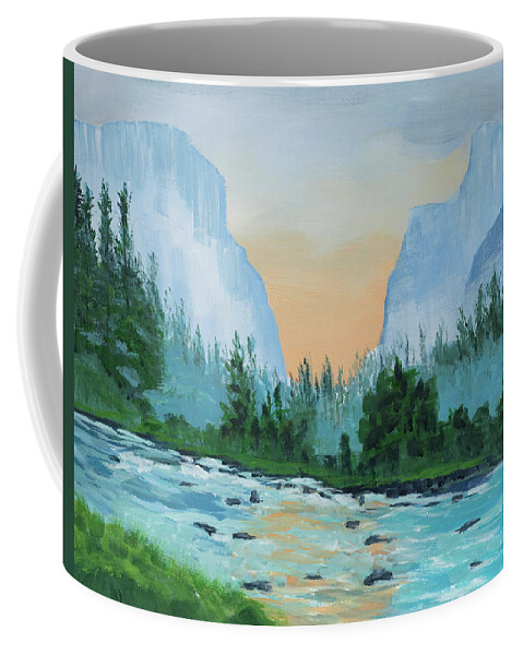 Landscape Coffee Mug featuring the painting Yosemite Valley by Mark Ross