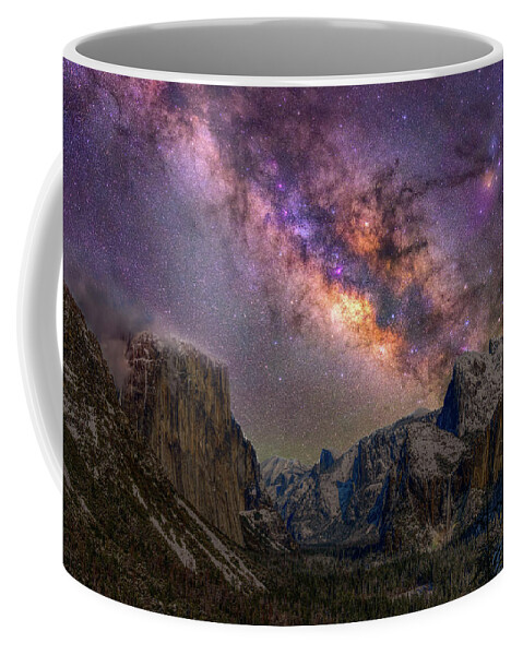 Yosemite Coffee Mug featuring the photograph Yosemite Valley Milky Way by Kenneth Everett