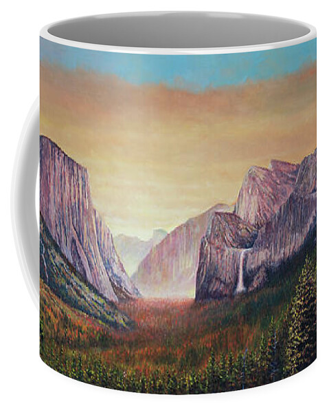 Mountains Coffee Mug featuring the painting Yosemite Valley Morning by Douglas Castleman