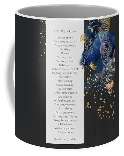 Poem Coffee Mug featuring the digital art You Are A Poem Galaxy print by Jennifer Preston