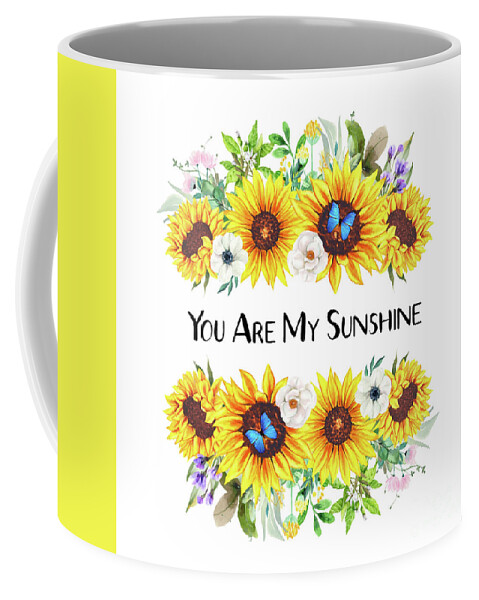 Sunflowers Coffee Mug featuring the painting You Are My Sunshine by Tina LeCour