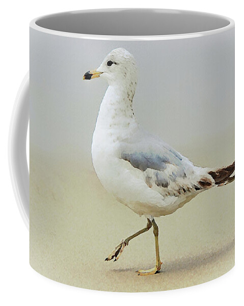Bird Coffee Mug featuring the digital art You Go Gull by Gaby Ethington