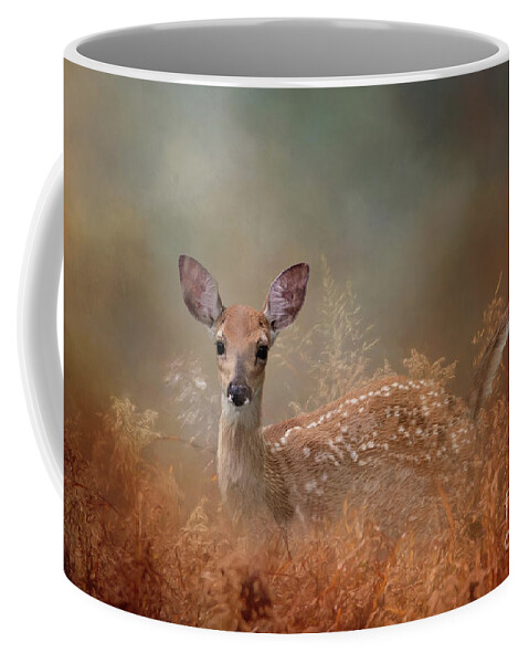Animal Coffee Mug featuring the photograph Young Whitetail Deer by Ed Taylor