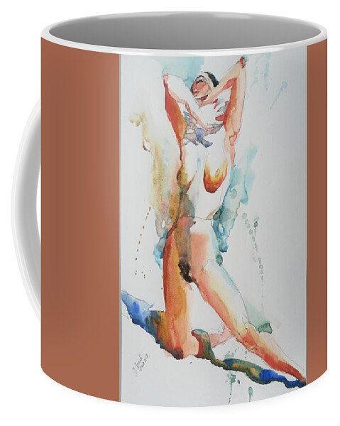 Figurative Nude Femal Coffee Mug featuring the painting Your Ardour is Now by Kasey Jones