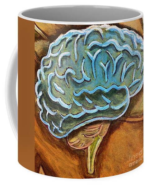 Brain Coffee Mug featuring the painting Your Door to Everything by Sylvia Becker-Hill