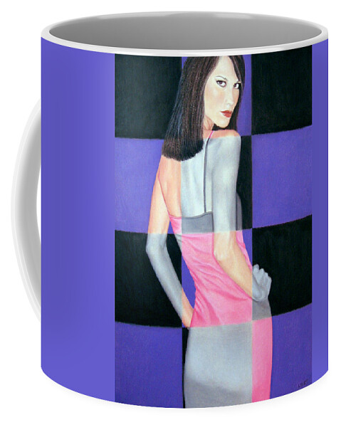 Woman Coffee Mug featuring the painting Your Move by Lynet McDonald