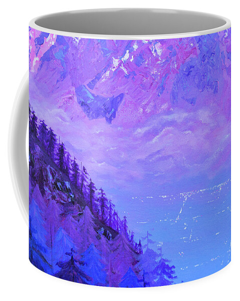Landscape Coffee Mug featuring the painting Your World Fragment by Ashley Wright