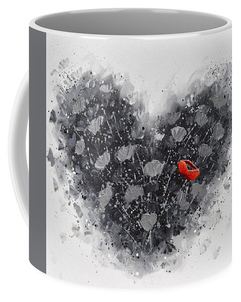 Heart Coffee Mug featuring the painting You're in my Heart by Amanda Dagg