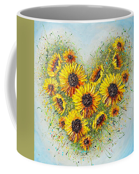 Sunflower Coffee Mug featuring the painting You're my Sunshine by Amanda Dagg