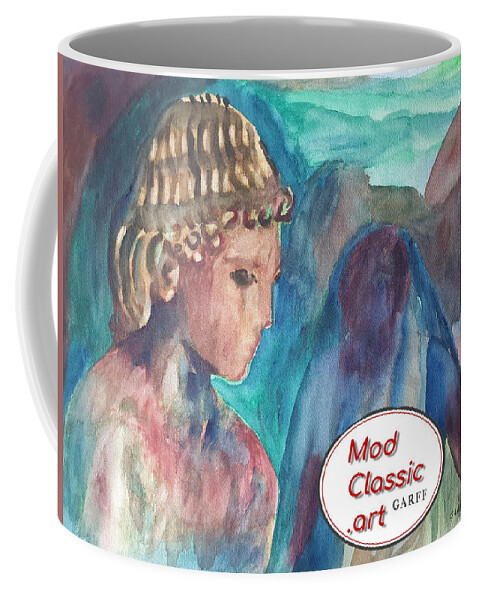 Sculpture Coffee Mug featuring the painting Youth ModClassic Art by Enrico Garff